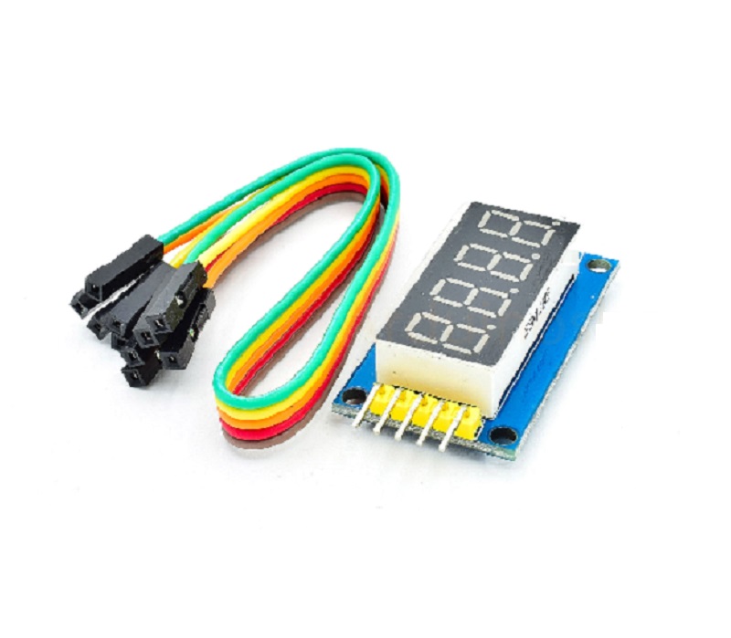 0.4 Inch 4-Bit LED Digital Tube Display Module with Pin 74HC595 Drive