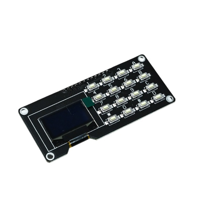 0.96 inch OLED white 1306 display with matrix buttons and 4*4 buttons