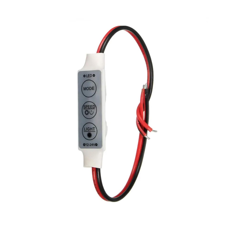 12-24V MINI 3Key LED Controller with Red+Black Cable