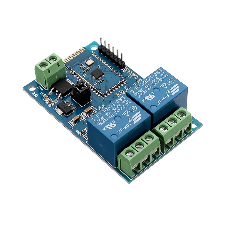 12V DC 2 Channel Bluetooth Wireless Relay Module Control from Mobile Phone