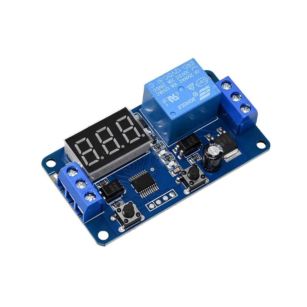 12V External Trigger-Delay Relay Module Time Adjustable with LED Digital Display