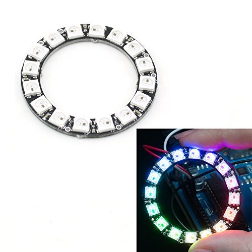 16Bit WS2812B 5050 RGB LED Built-in Full Color Driving Lights Circular Development Board