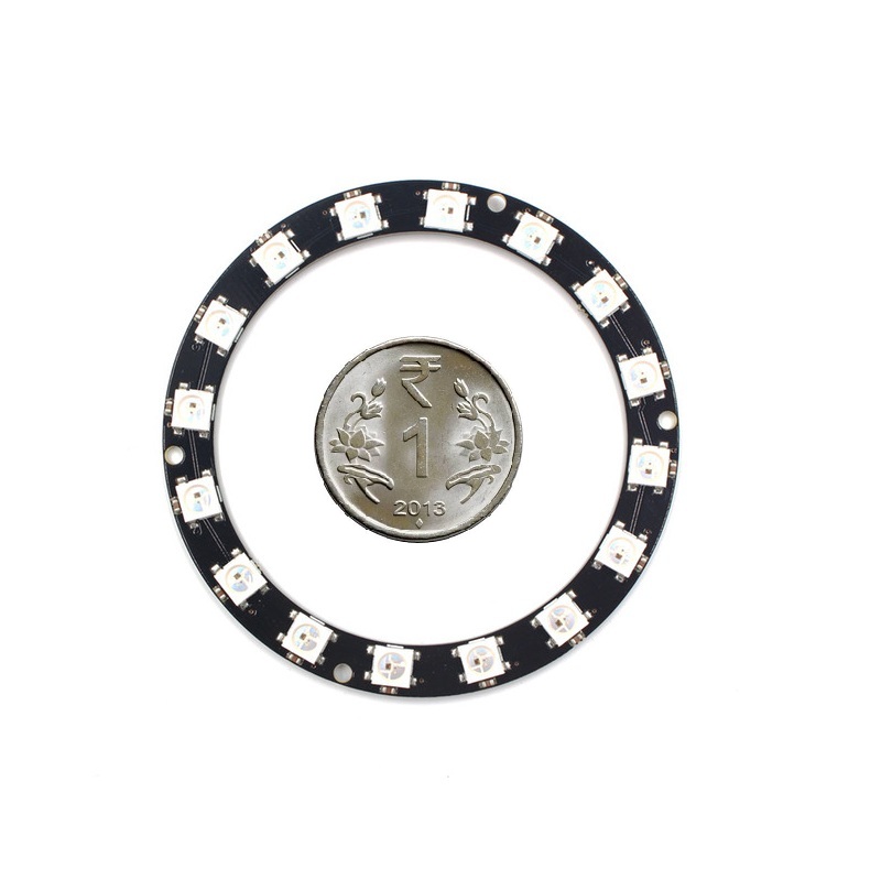 16Bit WS2812B 5050 RGB LED Built-in Full Color Driving Lights Circular Development Board