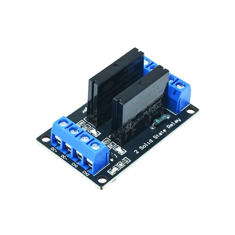 2 Channel 5V Relay Module Solid State High Level SSR DC Control 250V 2A with Resistive Fuse