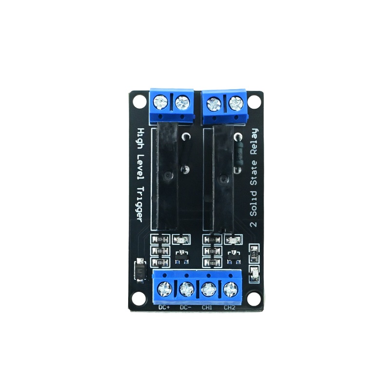 2 Channel 5V Relay Module Solid State High Level SSR DC Control 250V 2A with Resistive Fuse