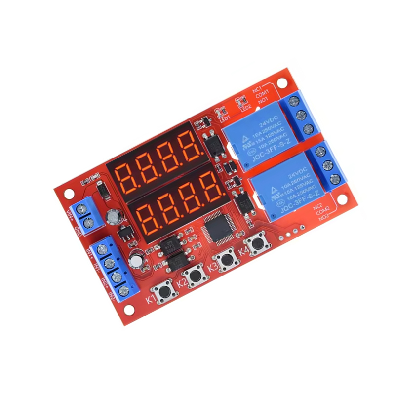 2 Channels 24V Adjustable Time Delay Relay Module 32 Modes LED Digital Timming Trigger Timer Control Switch