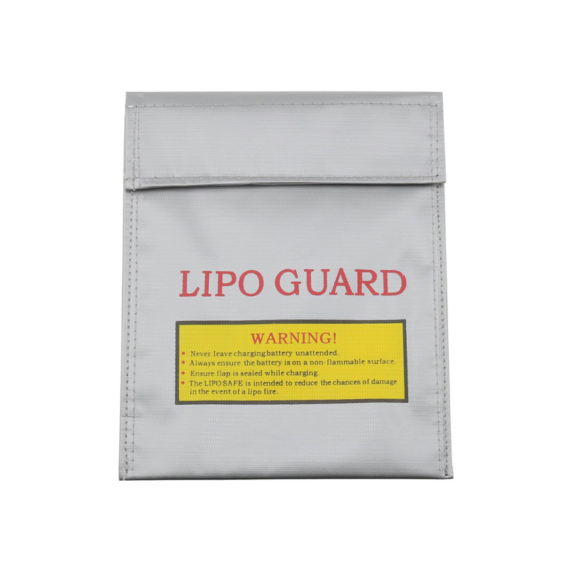 230×290mm Fireproof Lithium Battery Protection Bag – Silver