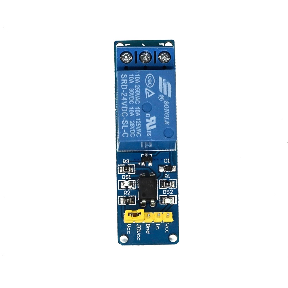 24V Low Level Trigger 1 Way Relay Module with Optocoupler for Arduino