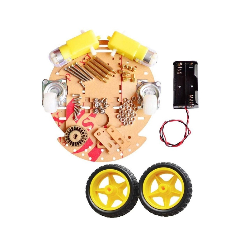 2WD Mini Round Double-Deck Smart Robot Car Chassis DIY Kit