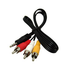 3.5mm Male to 3-RCA AV 1.5m Cable High-Quality Audio Video