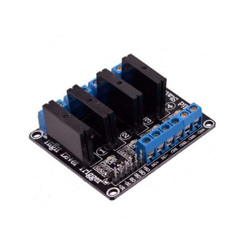 4 Channel 3-24V Relay Module Solid State High Level SSR DC Control DC with Resistive Fuse