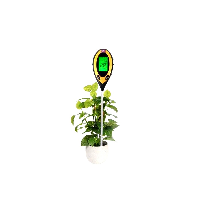 4 in 1 Soil PH Meter Soil Tester PH Moisture Meter Temperature Sunlight Measurement Analysis Acidity Alkali（Without Battery）