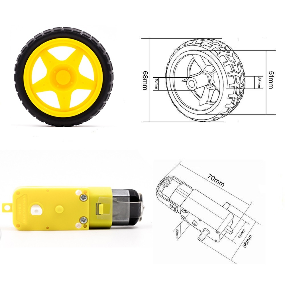 4 WD Single Layer Smart Car Chassis