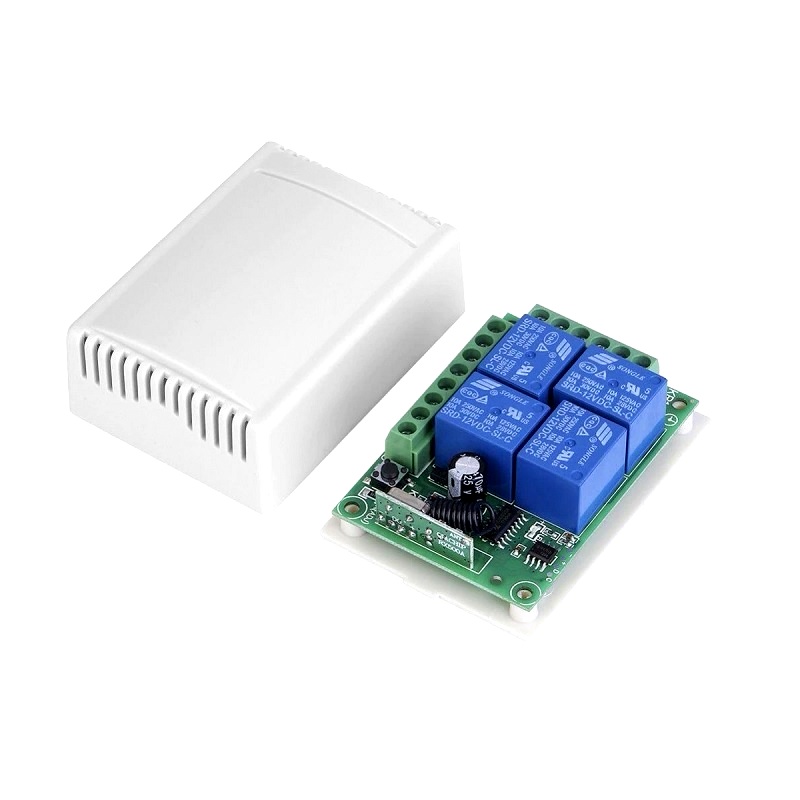 433MHz 12V 4 Channel, Relay Module Wireless, Remote Control Switch, without Battery