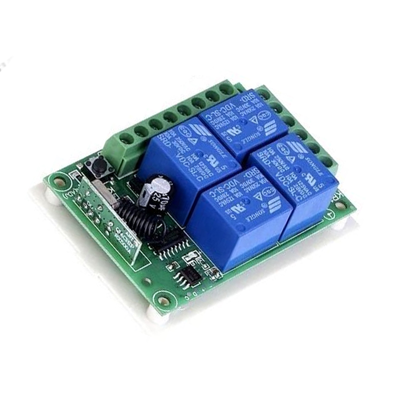 433MHz 24V 4 Channel, Relay Module Wireless, Remote Control Switch (without Battery)