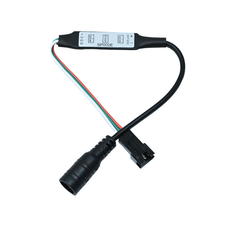 5-24V MINI 3Key LED Controller for WS2811 WS2812B LED Light Strip with Black DC Jack 5.5*2.1