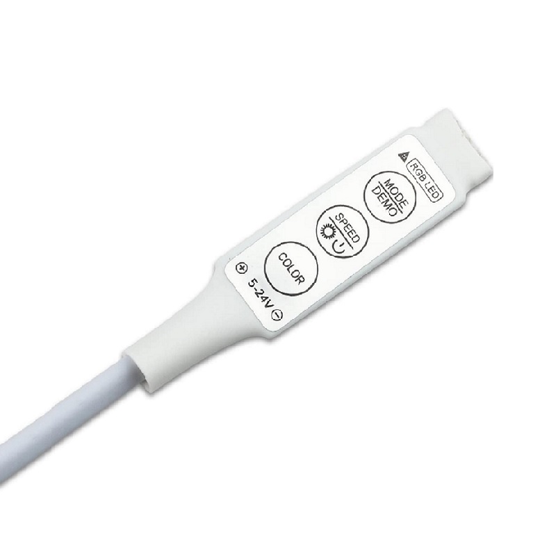 5-24V MINI 3Key LED Controller with White DC Jack 5.5*2.1