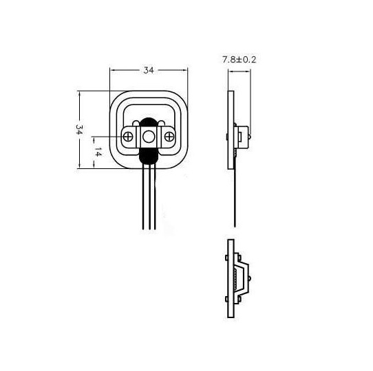 50kg Half-Bridge Load Cell Sensor for Body Scales