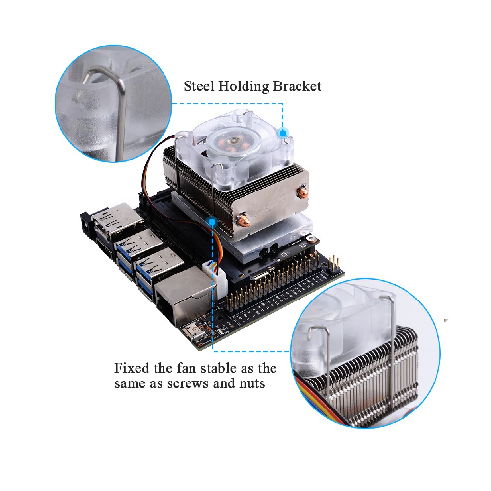 52Pi Low-Profile ICE Tower Fan for Jetson Nano