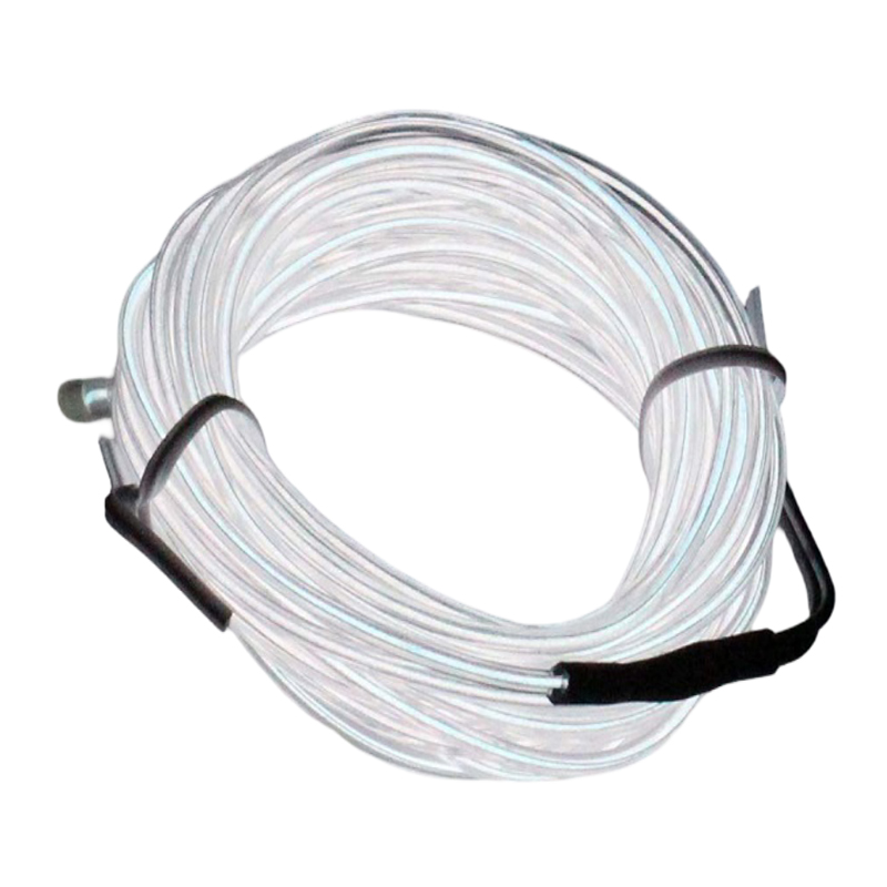 5M Light Dance Party Decor Light Neon LED Lamp Flexible Rope Tube Waterproof LED Strip – Only EL Wire -WHITE