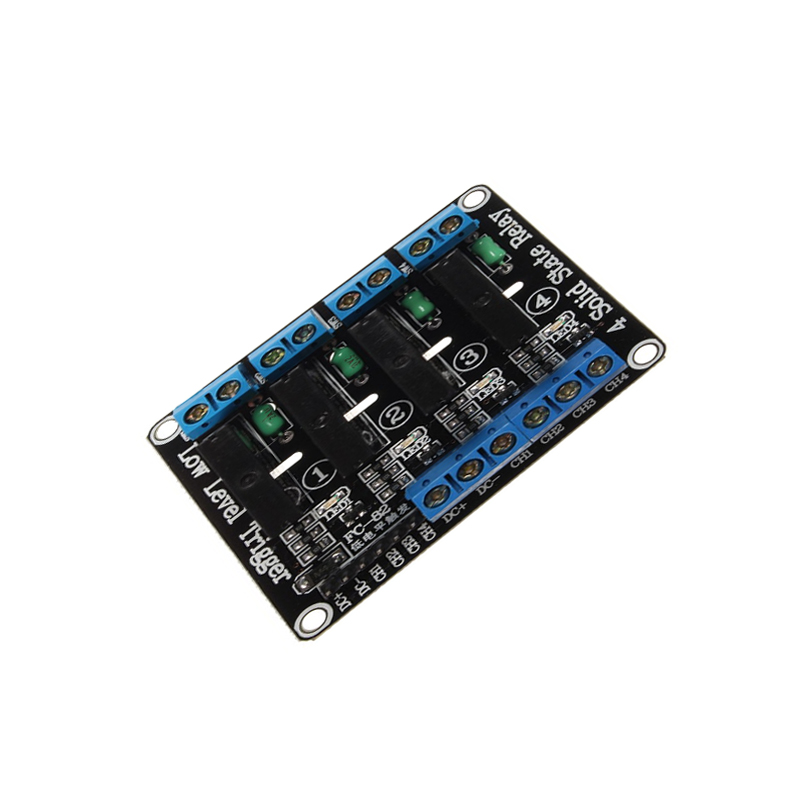 5V 4 Channel SSR Solid State Relay Module 240V 2A Output with Resistive Fuse