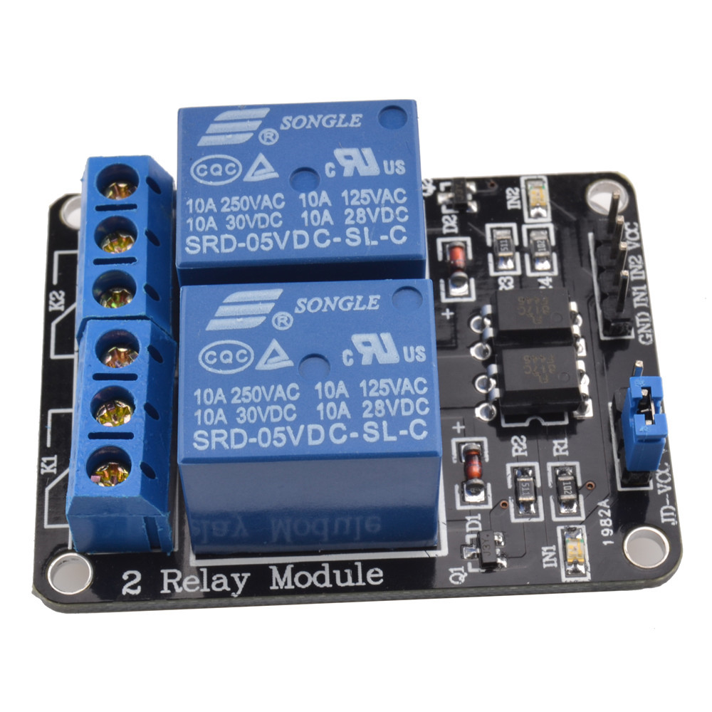 5V Dual Channel Relay Module with Optocoupler