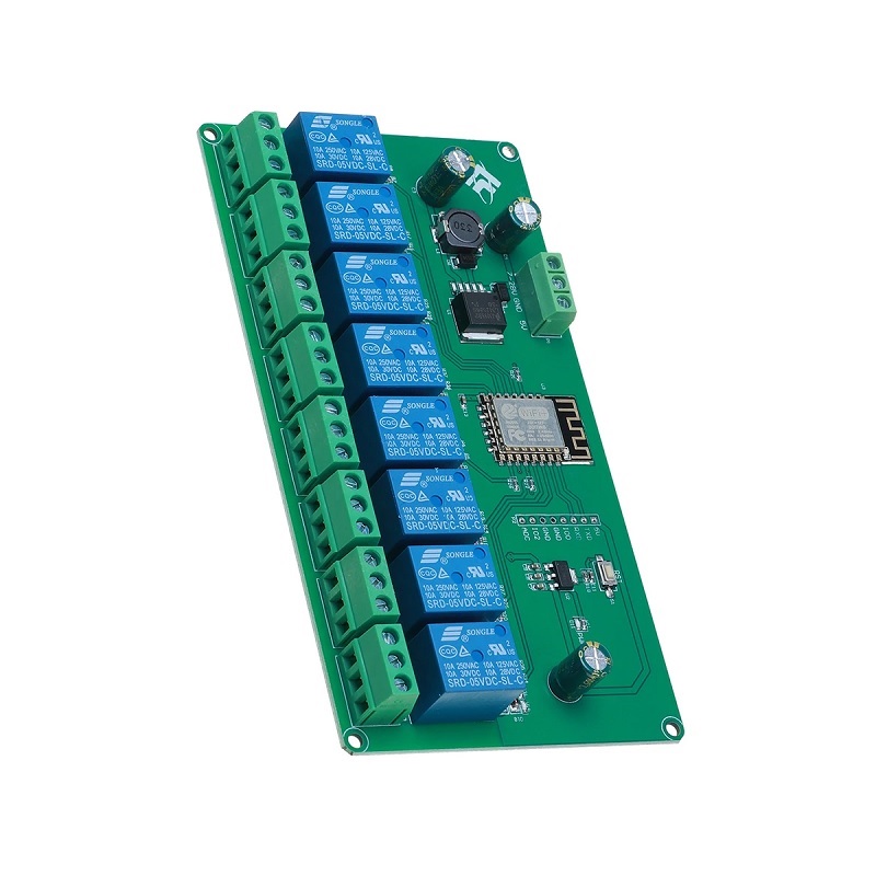 5V/7-28V ESP8266 WIFI 8 Channel Relay Module ESP-12F Development Board