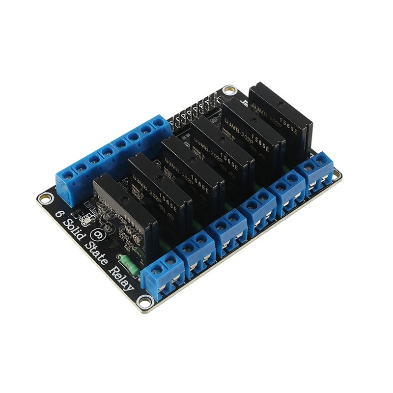 6 Channel 12V Relay Module Solid State High Level SSR DC Control 250V 2A with Resistive