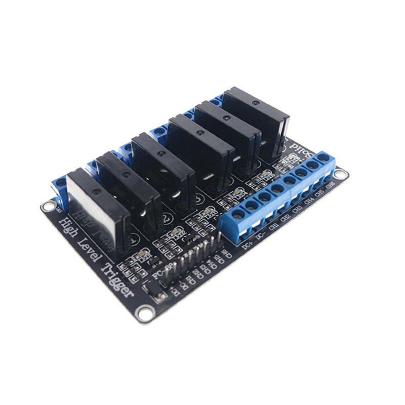 6 Channel 3-24V Relay Module Solid State High Level SSR DC Control DC with Resistive Fuse