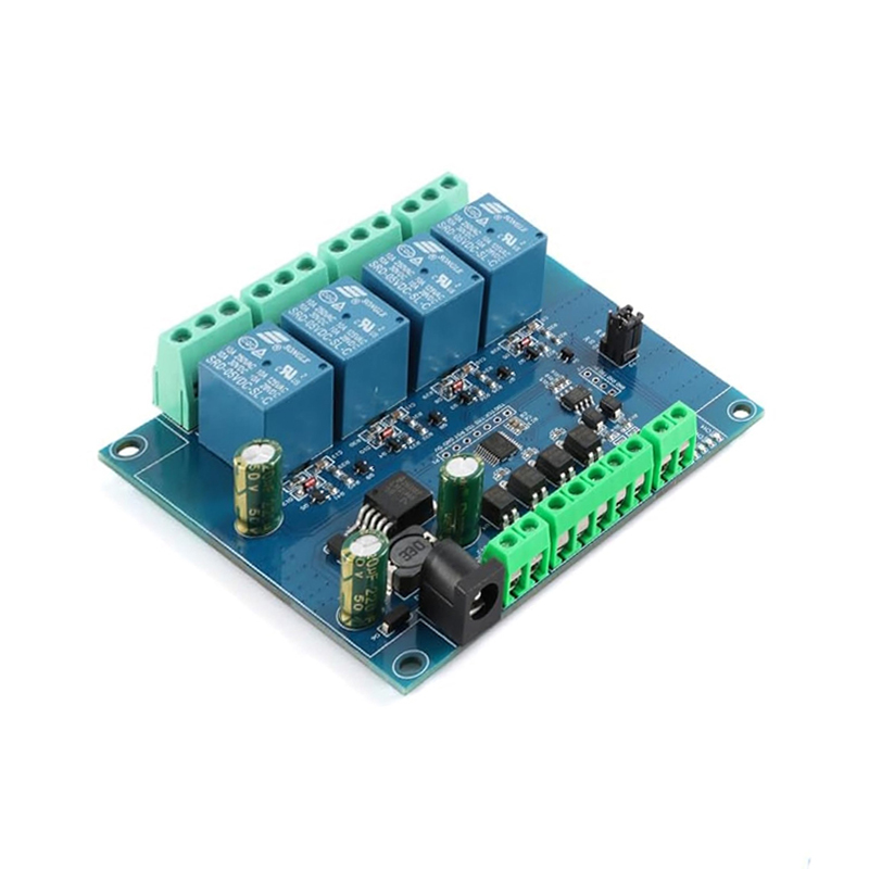 7-24V Modbus RTU 4, Channels Relay Module, RS485/TTL Anti-Reverse, Connection
