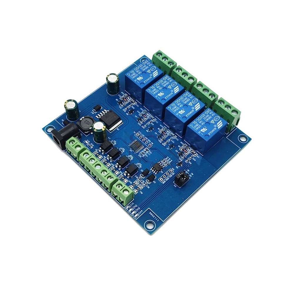 7-24V Modbus RTU 4, Channels Relay Module, RS485/TTL Anti-Reverse, Connection