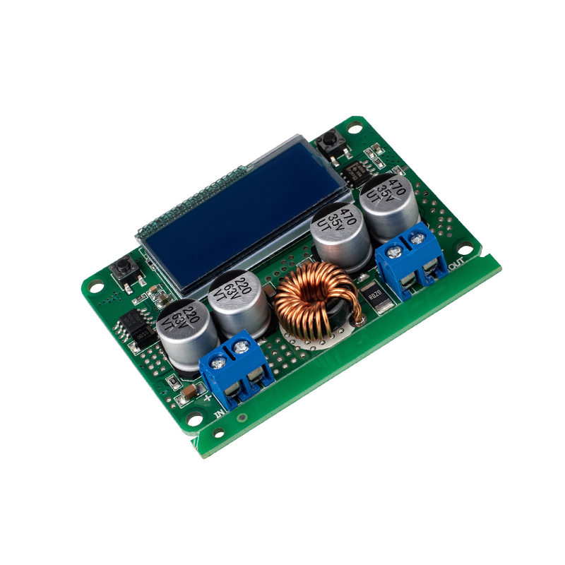 7A DC 60V Adjustable Step-Down Regulator NC Power Supply Module Current Voltage Meter LCD Display(With Case)