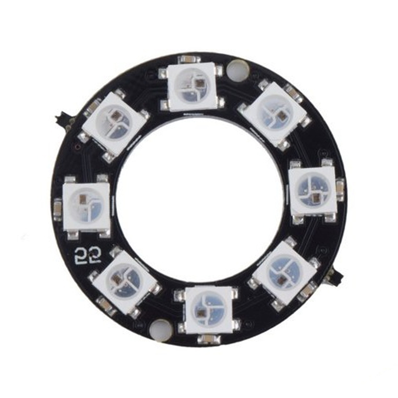 8 Bit WS2812 5050 RGB LED Built-in Full Color Driving Lights Circular Development Board