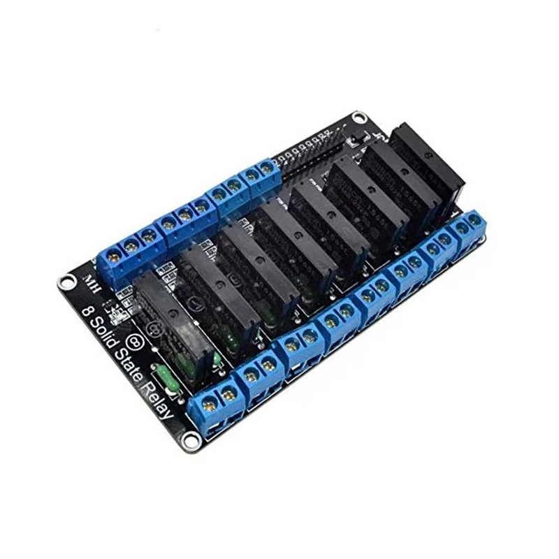 8 Channel 12V Relay Module Solid State High Level SSR DC Control 250V 2A with Resistive
