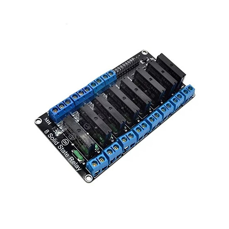 8 Channel 3-24V Relay Module Solid State High Level SSR DC Control DC with Resistive Fuse