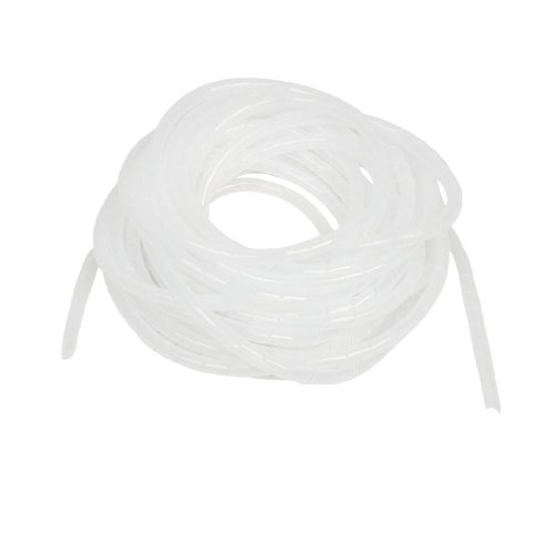 8mm Spiral Wrapping Band White 10M for Wires