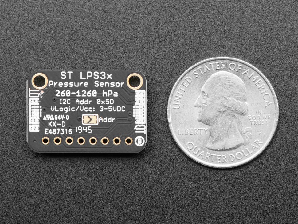 Adafruit LPS33HW Water Resistant Pressure Sensor – STEMMA QT RoHS Compliant