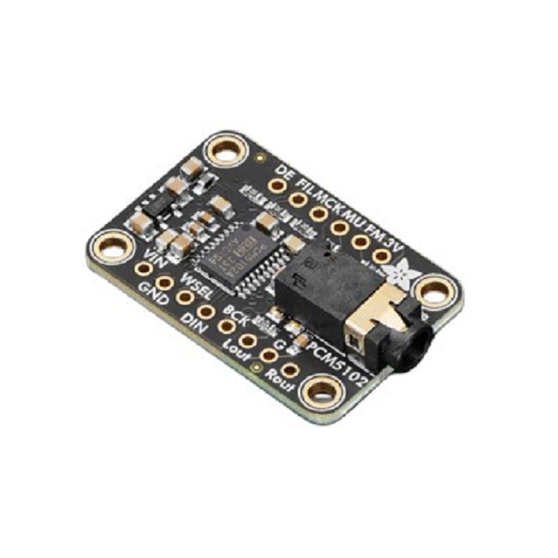 Adafruit PCM5102 I2S DAC with Line Level Output – 112dB SNR