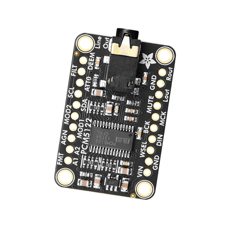 Adafruit PCM5122 I2S DAC with Line Level Output – HW, I2C or SPI
