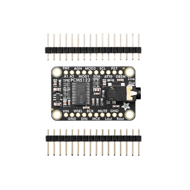 Adafruit PCM5122 I2S DAC with Line Level Output – HW, I2C or SPI
