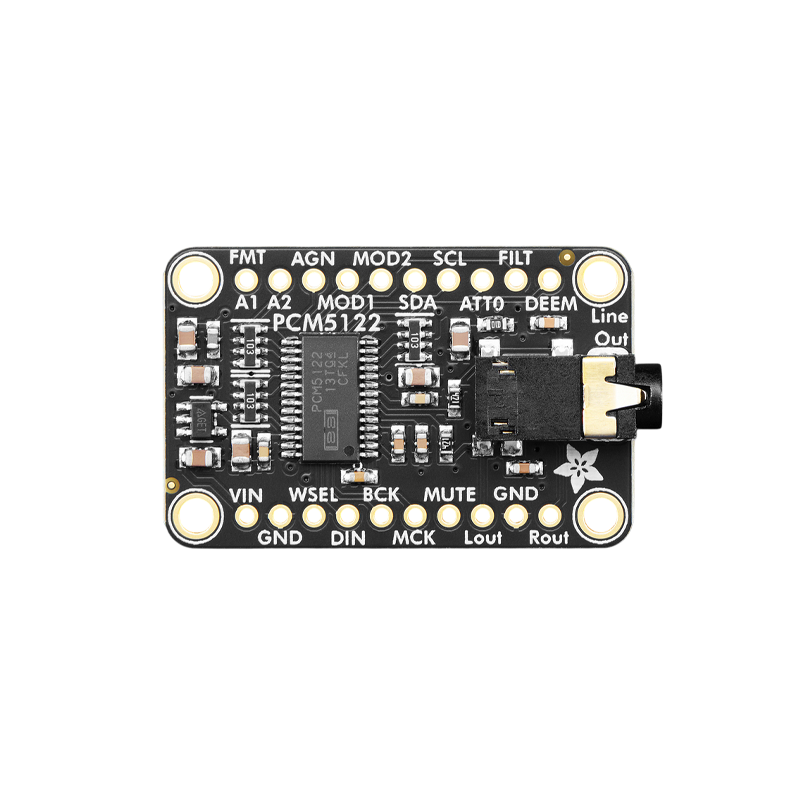 Adafruit PCM5122 I2S DAC with Line Level Output – HW, I2C or SPI