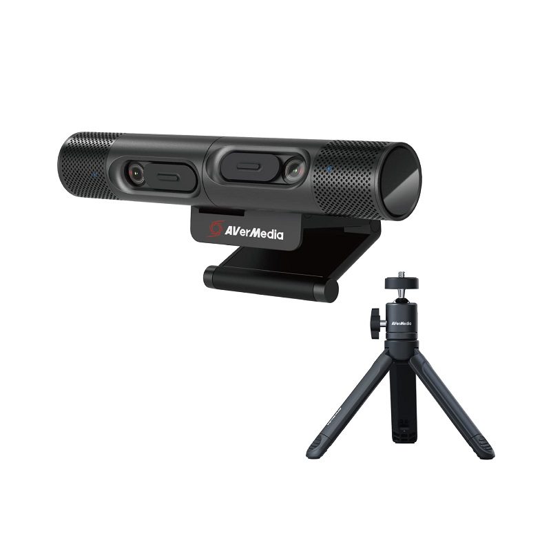 AVerMedia PW313D DualCam Webcam for Online Teaching, Product Demo & Document Presentation