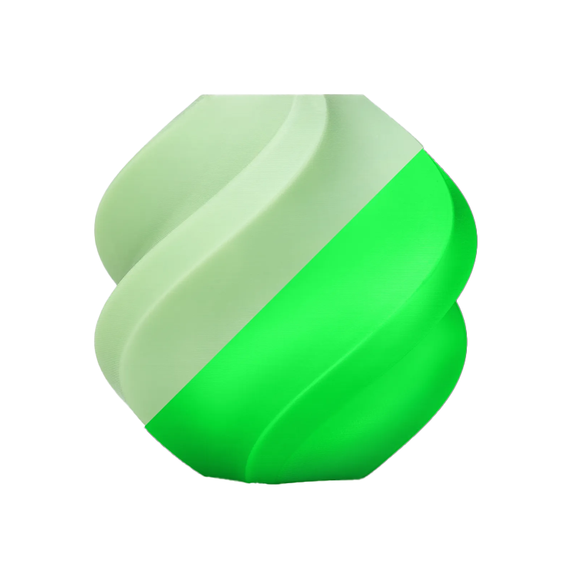 Bambu Lab PLA Glow – Glow Green – Reusable Spool 1.75mm 3D Printing Filament