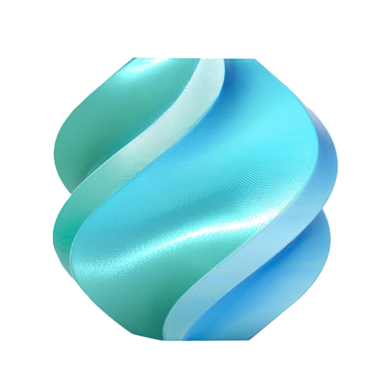 Bambu Lab PLA Silk – Blue Hawaii – Reusable Spool 1.75mm 3D Printing Filament
