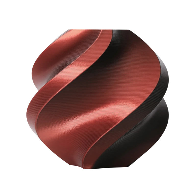 Bambu Lab PLA Silk – Velvet Eclipse Black-Red – Reusable Spool 1.75mm 3D Printing Filament