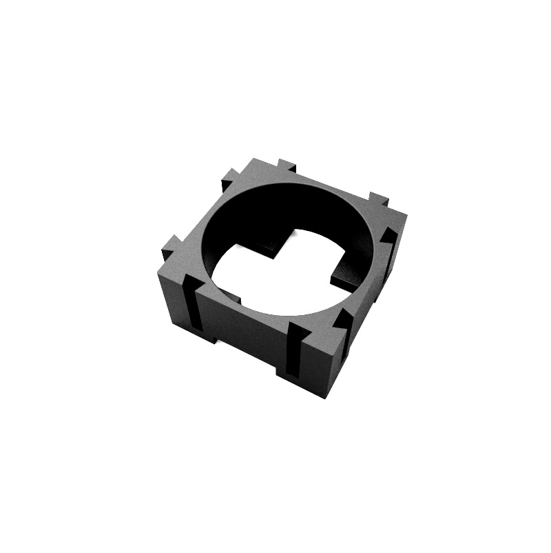 Battery Holder / Battery Spacer for 18650 1 x 1 with 18.4mm Bore Diameter