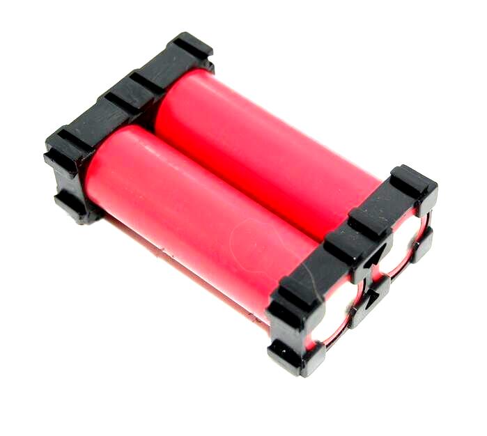 Battery Holder / Battery Spacer for 18650 2 x 1 with 18.4mm Bore Diameter