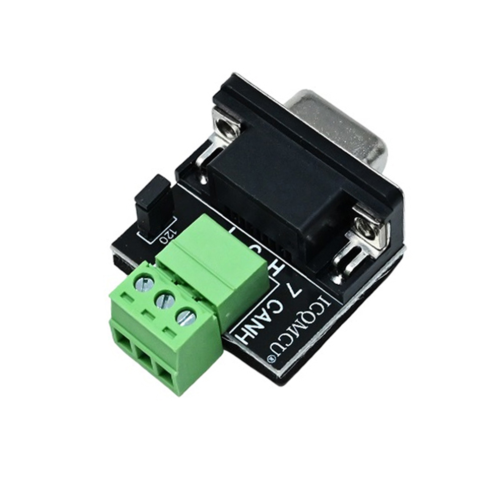 CAN adapter head, screw-free DB9 male with termination, 120 ohm resistor, CAN interface board, USB to PCAN 3 terminal-Male screws