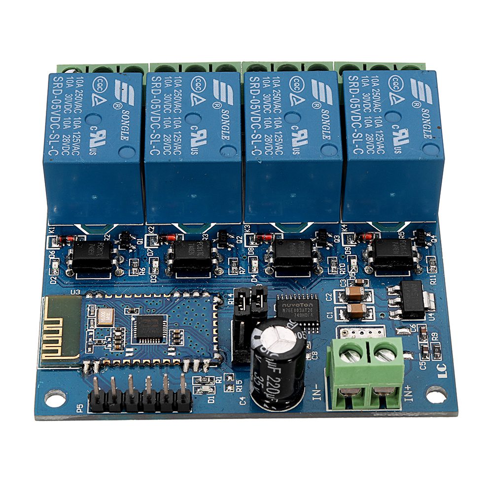 DC 5V Bluetooth 4, Channels Relay Module, Internet Smart Remote, Control Mobile Phone, Switch Wireless Relay