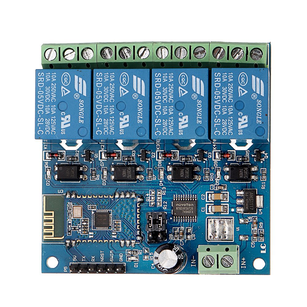 DC 5V Bluetooth 4, Channels Relay Module, Internet Smart Remote, Control Mobile Phone, Switch Wireless Relay